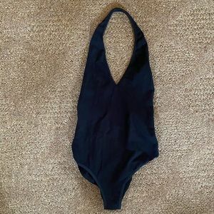 american apparal black halter body suit - medium